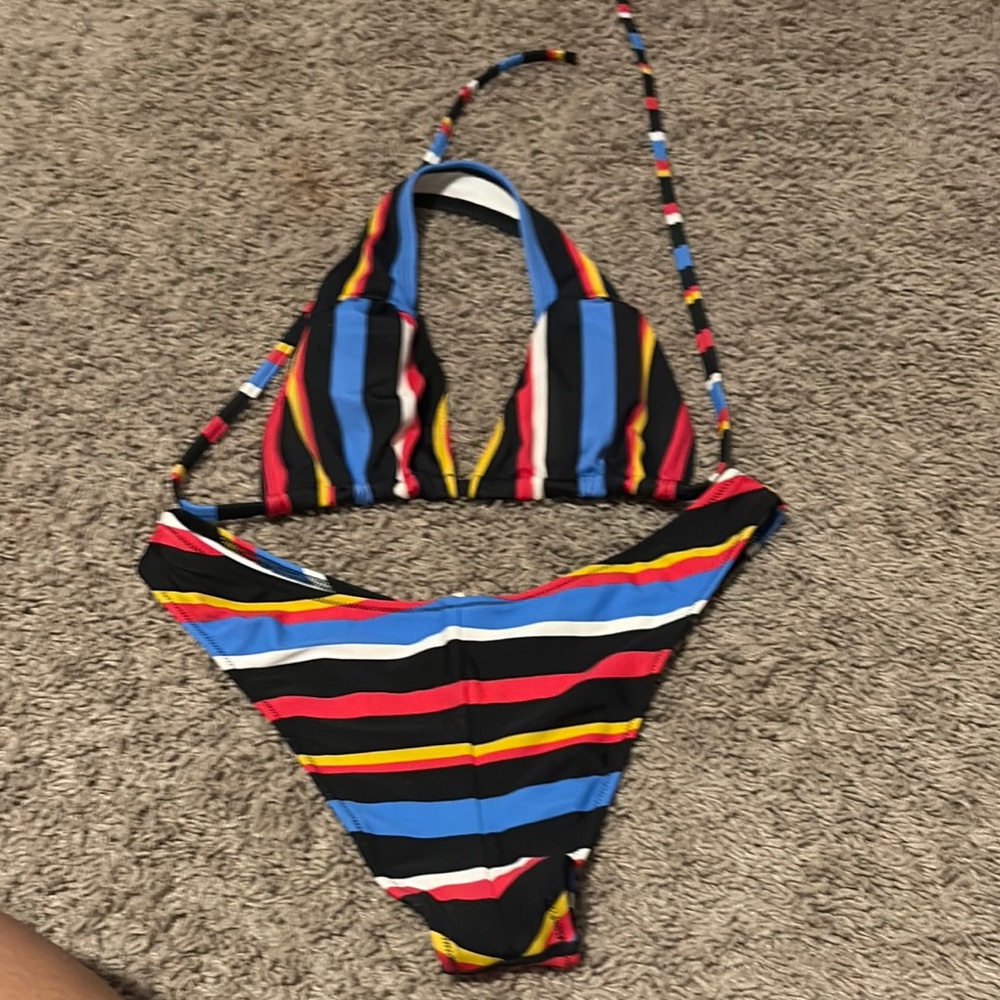 Express Multicolor Striped Bikini - Picture 4 of 5